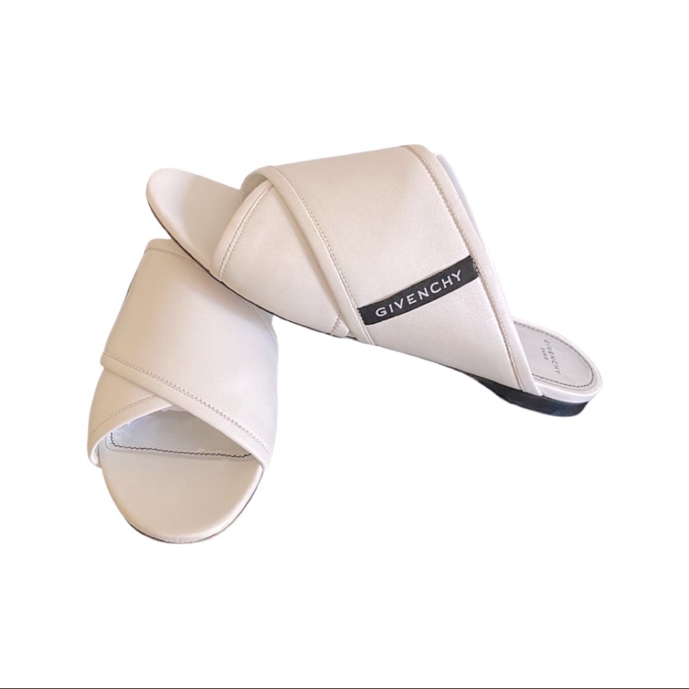 Givenchy White Slides/Sandals